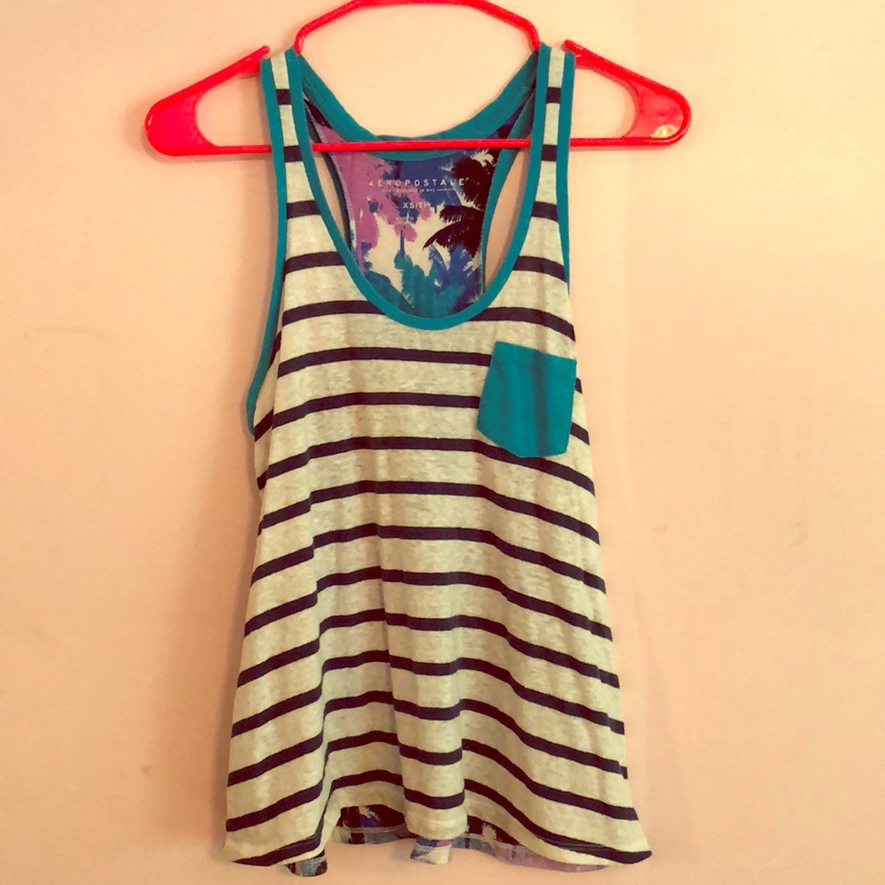 Aeropostale flowy tropical tank top